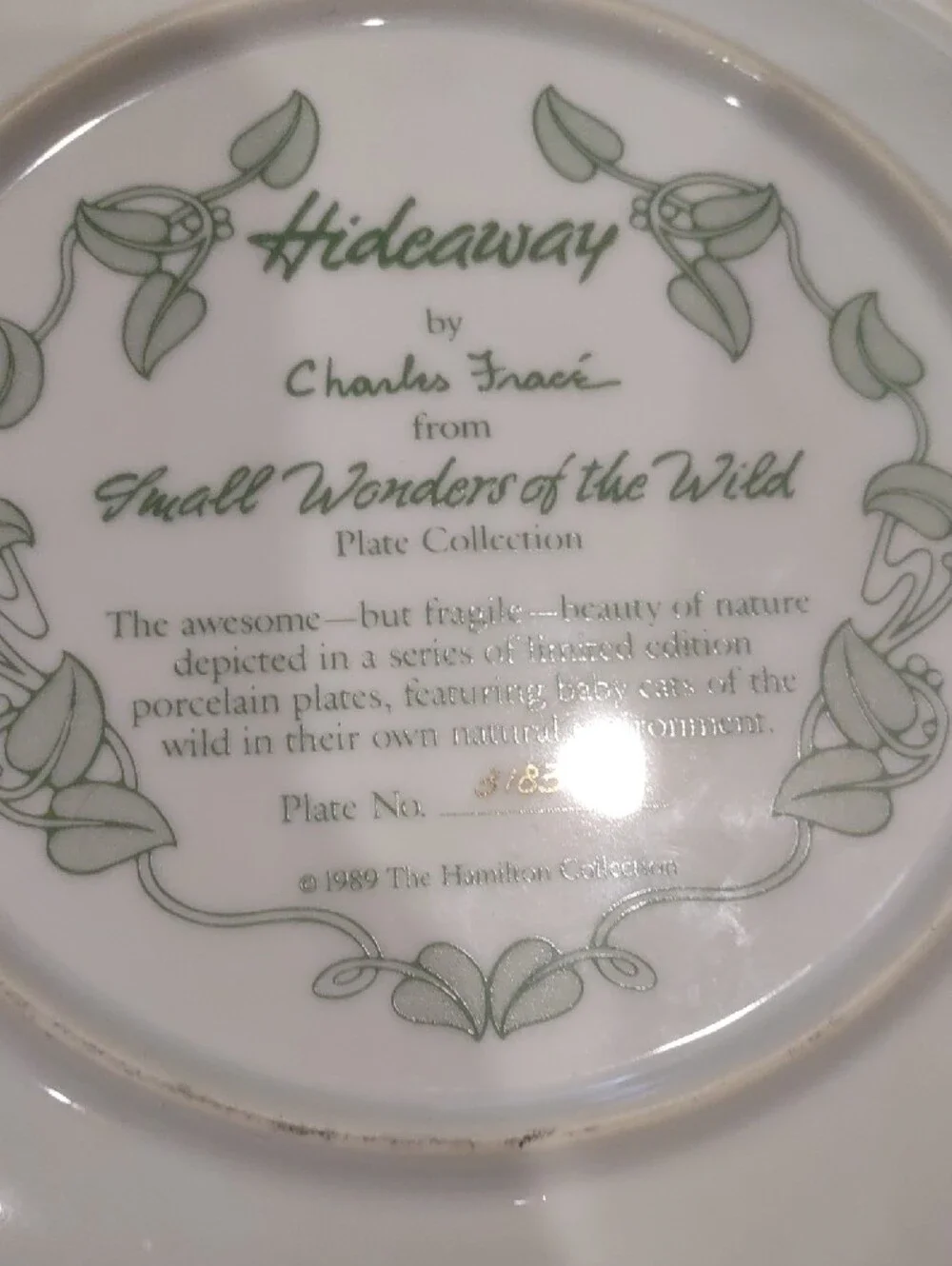 Wildlife Decorative Plates Cat Designs Charles Frace